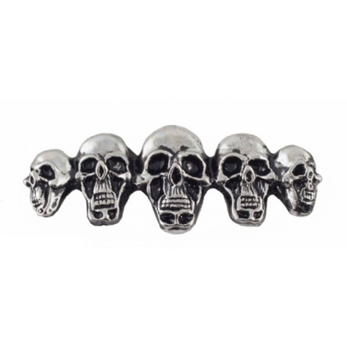 Декоративная металическая наклейка-значок Skull in line цена и фото