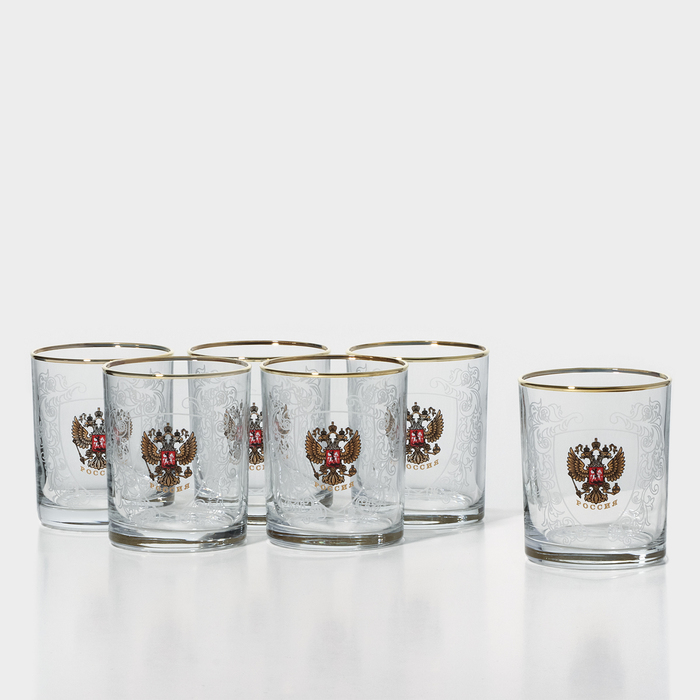 Набор стеклянных стаканов «Россия», 250 мл, 6 шт набор стеклянных стаканов россия 250 мл 6 шт