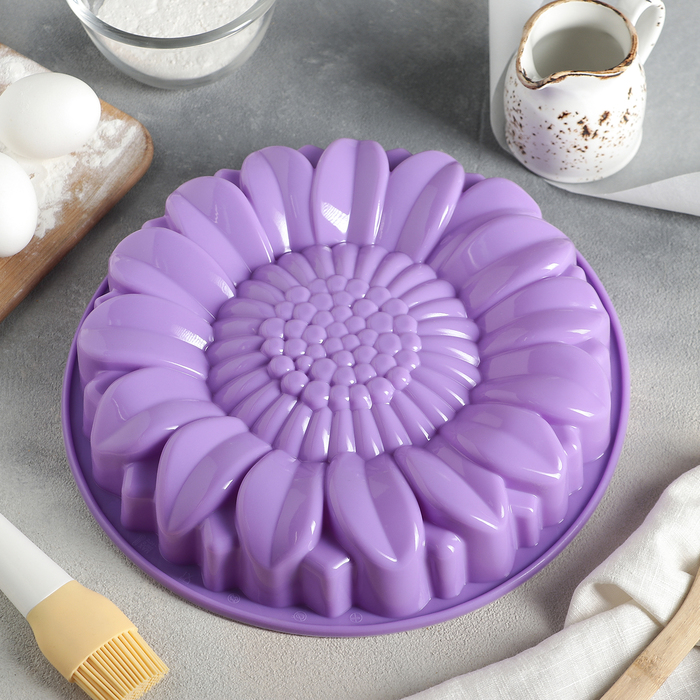 Форма для выпечки "Подсолнух" 29х5 см, цвета МИКС