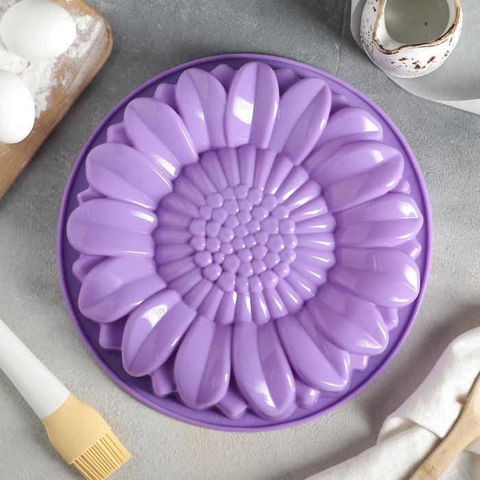 Форма для выпечки "Подсолнух" 29х5 см, цвета МИКС