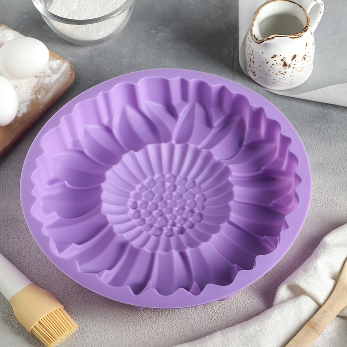 Форма для выпечки "Подсолнух" 29х5 см, цвета МИКС