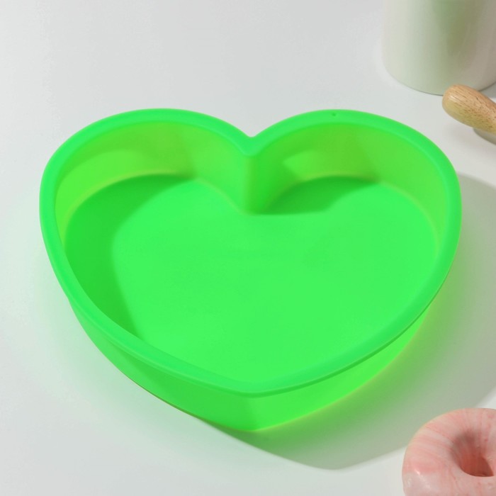 Форма для выпечки Доляна «Сердце», 24×23×4 см, цвет МИКС