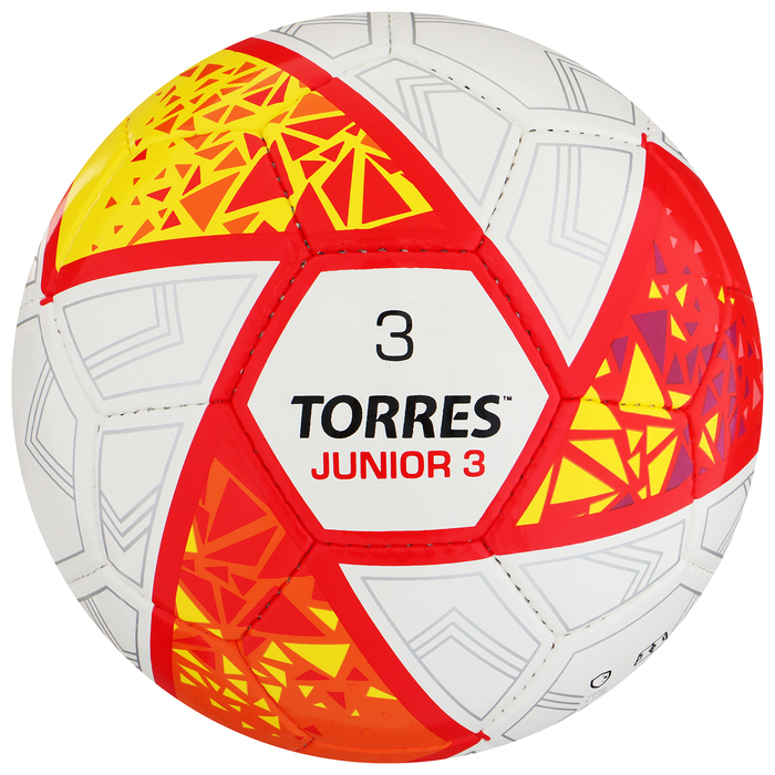 Мяч футбольный TORRES Junior-3 F323803, PU, ручная сшивка, 32 панели, р. 3 мяч ф б torres bm300 арт f320743 р 3