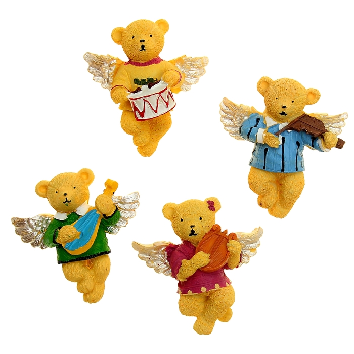 Магнит "Мишка-ангел" МИКС