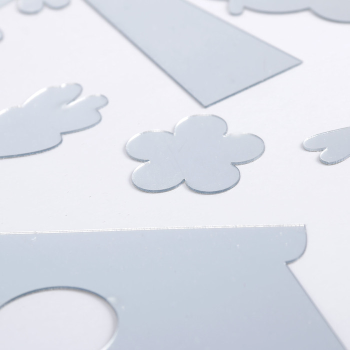 Наклейка интерьерная зеркальная "Птицы и любовь" МИКС