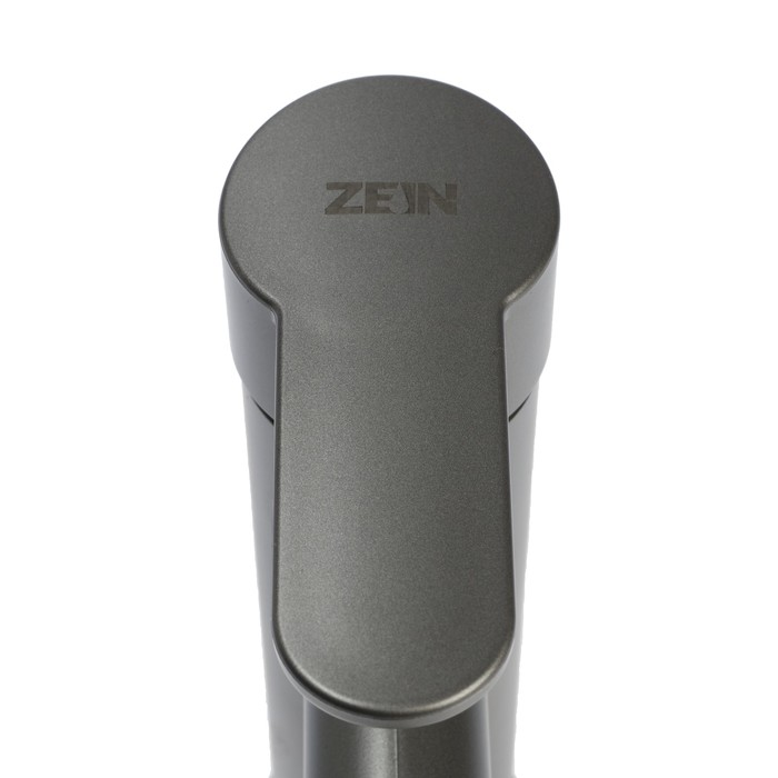 Смеситель для раковины ZEIN Z3652, однорычажный, высота излива 8 см, ABS-пластик, графит