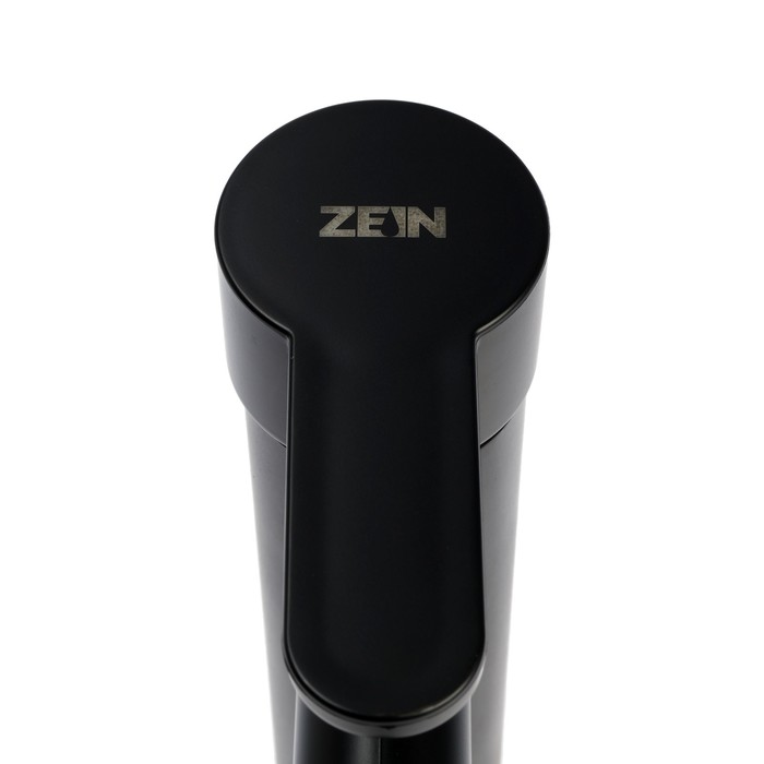 Смеситель для раковины ZEIN Z3653, однорычажный, высота излива 8 см, ABS-пластик, черный