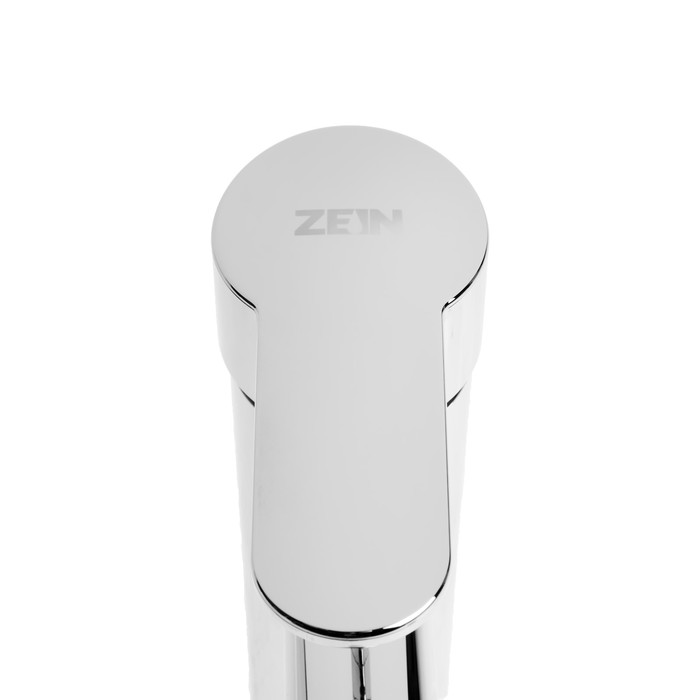 Смеситель для раковины ZEIN Z3654, однорычажный, высота излива 8 см, ABS-пластик, хром