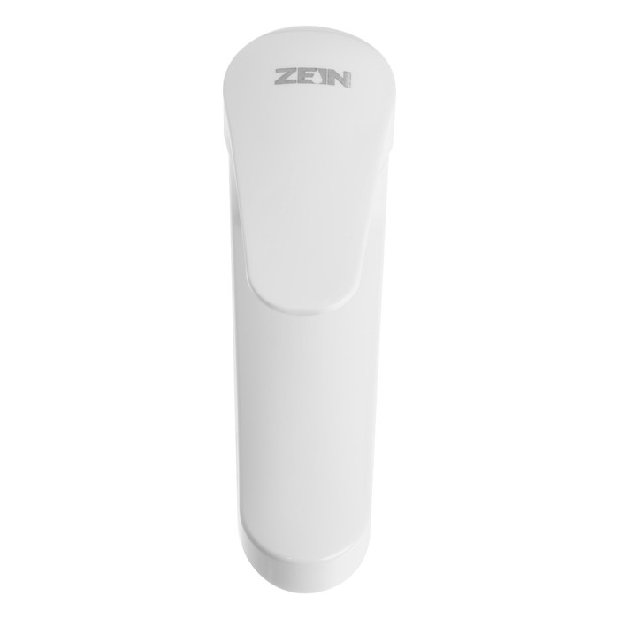 Смеситель для раковины ZEIN Z3655, однорычажный, высота излива 9 см, ABS-пластик, белый