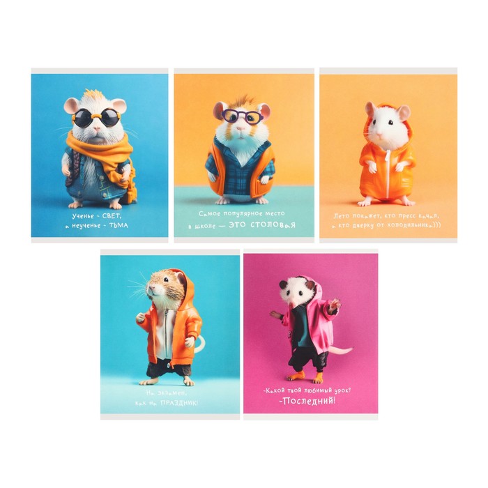 

Тетрадь 48 листов в клетку "Банда умников", обложка мелованный картон, блок 60 г/м2, МИКС