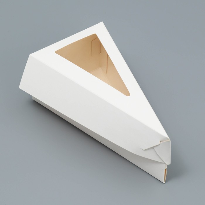 Коробка под торт с окном, кондитерская упаковка «Белая», с окном 16 х 6 х 8 см кондитерская упаковка под 2 капкейка белая с окном 16 х 10 х 8 см набор 5шт