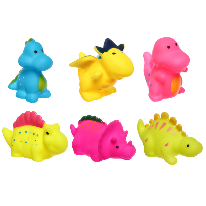 Набор резиновых игрушек для ванны «Динозавры», 6 шт, Крошка Я набор игрушек для ванны 6 шт