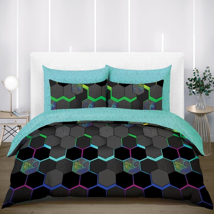 

Постельное бельё 1.5 сп, размер 150x220 см, 145x215 см, 70x70 см - 2 шт
