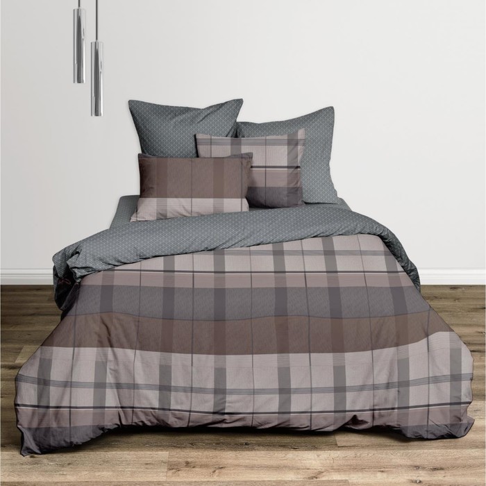 

Постельное бельё евро с простынёй на резинке, размер 180х200х25 см, 215х220 см, 50x70 см - 2 шт