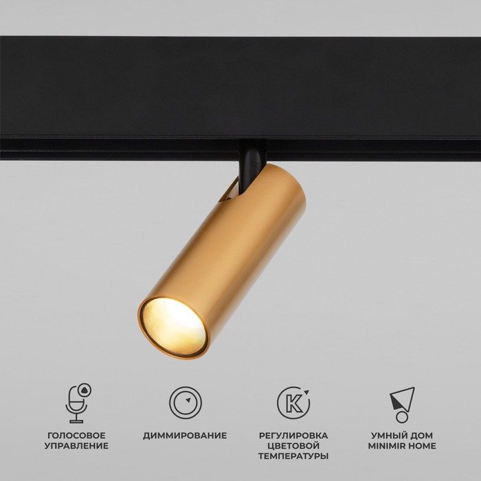 

Умный трековый светильник Elektrostandard, Slim Magnetic, 158х192х35 мм, 7Вт, LED, 650Лм, 2700-6500К, цвет латунь