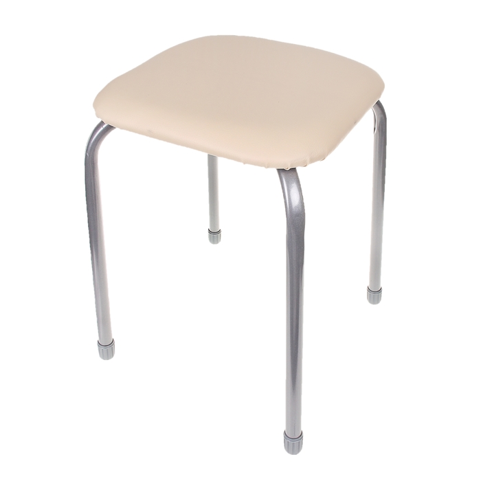 Табурет "Классика" 4 опоры, цвет слоновая кость