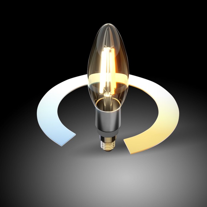Умная филаментная светодиодная лампа Elektrostandard, 37х37х118 мм, 5Вт, E14, 500Лм, 4200/6500/3300К цена и фото