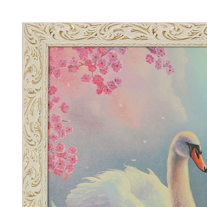 Картина "Лебединая пара" рама микс