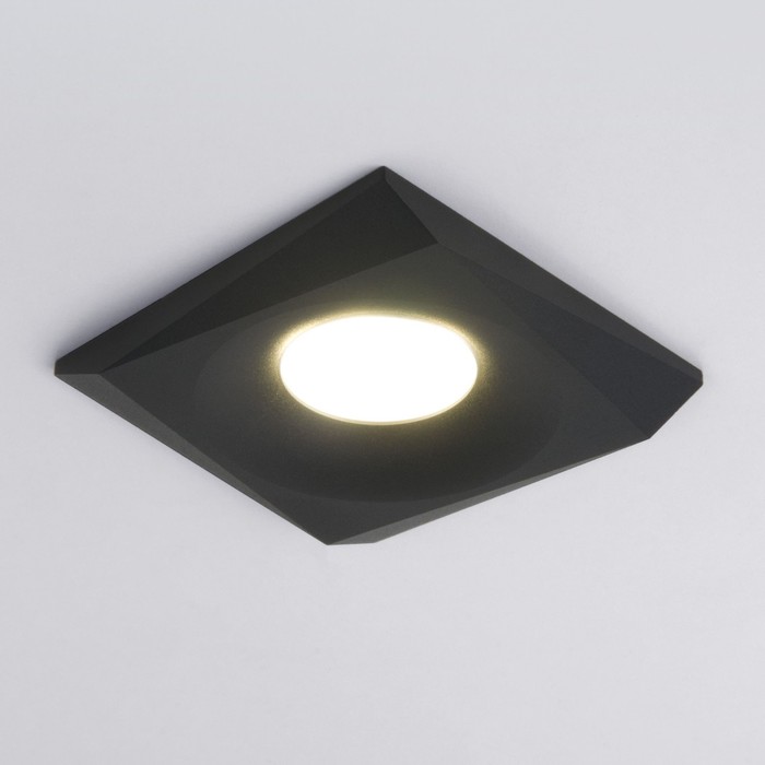 Светильник точечный встраиваемый Elektrostandard, Margin, 94х94х25 мм, GU10, цвет чёрный