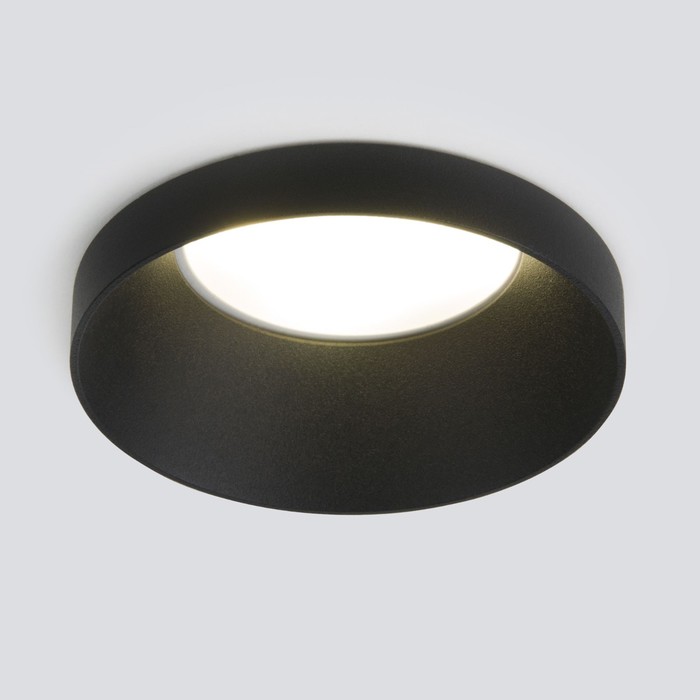Светильник точечный встраиваемый Elektrostandard, Disc, 72х72х41 мм, GU10, цвет чёрный