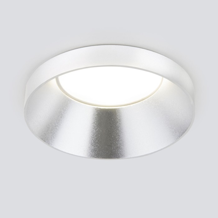 Светильник точечный встраиваемый Elektrostandard, Disc, 72х72х35.5 мм, GU10, цвет серебряный