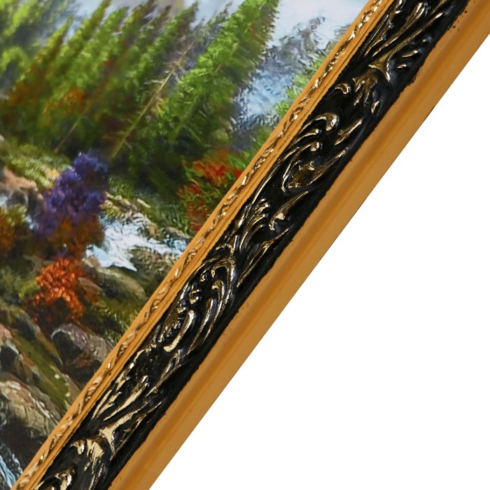 Картина "Охотничий домик", 68x108см, рама микс