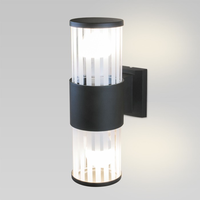 Уличный настенный светильник Elektrostandard, Strip, 170х104х325 мм, E27, цвет чёрный уличный настенный светильник elektrostandard roil 175х110х210 мм e27 цвет чёрный