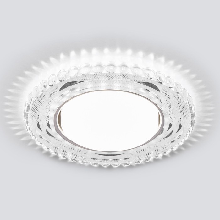 

Точечный светильник с LED подсветкой Elektrostandard, Britel, 133х133 мм, LED, 4200К, цвет белый, зеркальный