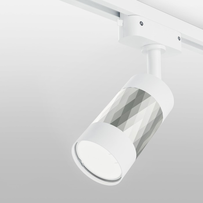 Трековый светильник Elektrostandard, Mizar, 55х55х173 мм, GU10, цвет белый, серебряный светильник потолочный elektrostandard dln110 gu10 mizar белый