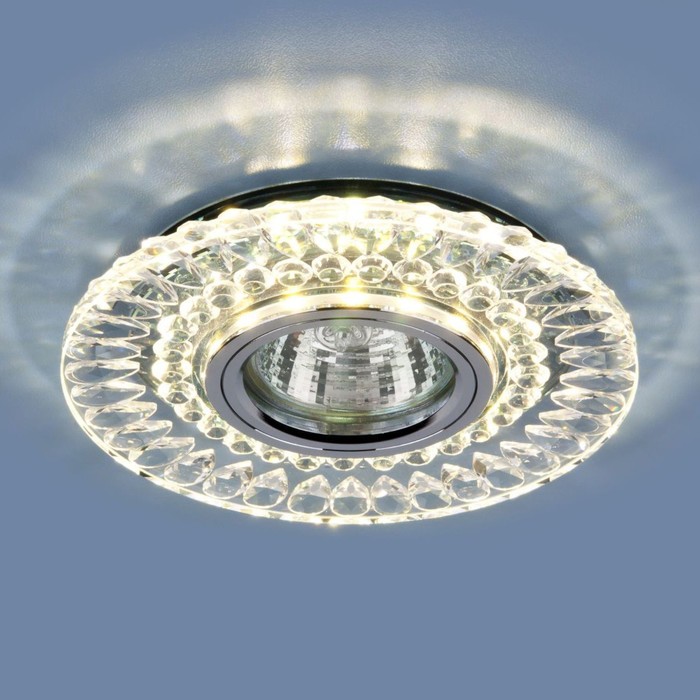 

Точечный светодиодный светильник Elektrostandard, 2197-2198, 120х120 мм, G5.3, цвет прозрачный, серебряный