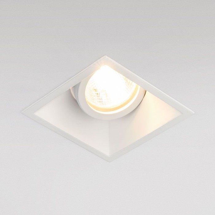 Точечный светильник алюминиевый Elektrostandard, 90х90 мм, G5.3, цвет белый точечный светильник elektrostandard 4690389073298