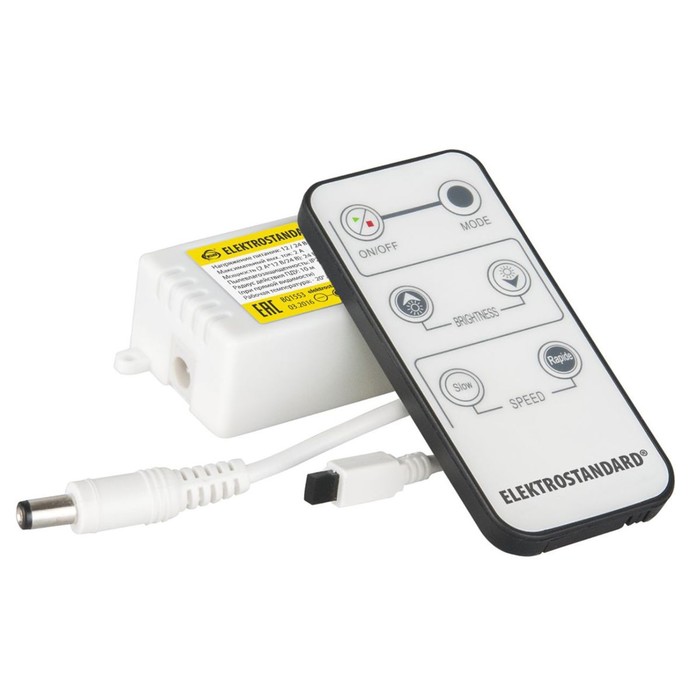 

Контроллёр для монохромных светодиодных лент, с ПДУ (ИК) IP20 Elektrostandard, цвет белый
