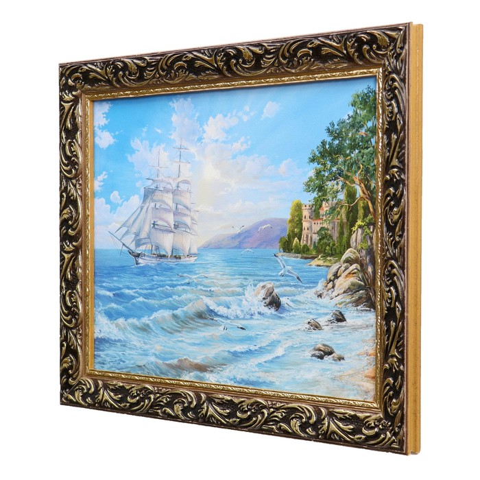 Картина "Парусник около берега"