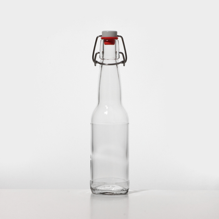 Бутылка бугельная с пробкой «Бесцветная», 330 мл, упаковка 12 шт бутылка стеклянная для воды масла настоек с пробкой боня khome бесцветная 0 5 л 9 шт