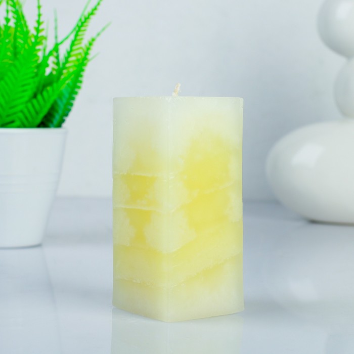 Свеча восковая "Полоска", аромат лилия