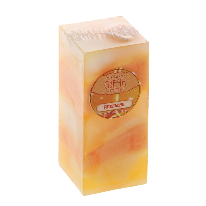 Свеча восковая "Полоска", аромат апельсин