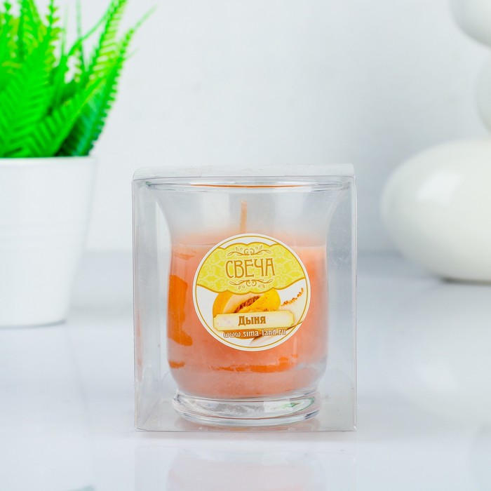 Свеча восковая "Романтика", аромат дыня