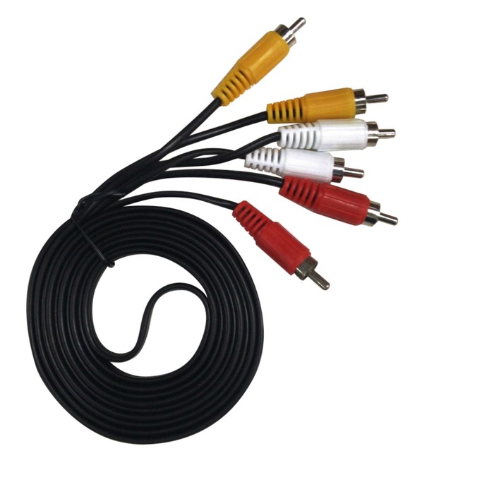 Кабель аудио/видео Exployd EX-K-1402, 3xRCA(m)-3xRCA(m), 2 м, черный кабель pro legend pl1129 scart m 3xrca f