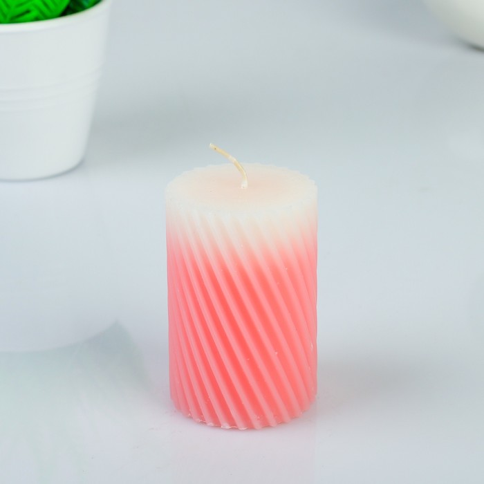 Свеча восковая "Спираль", аромат шиповник