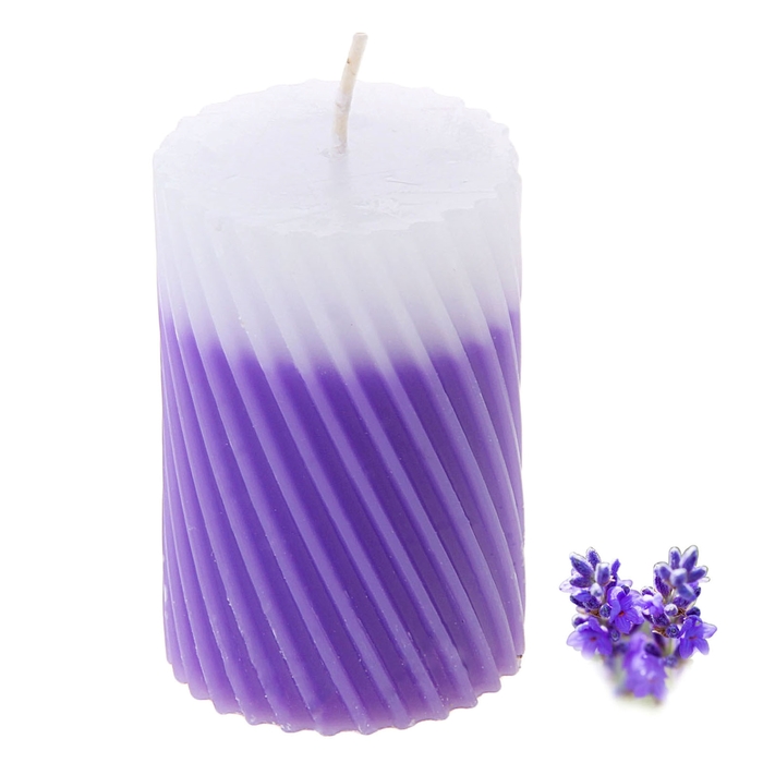Свеча восковая "Спираль", аромат лаванда