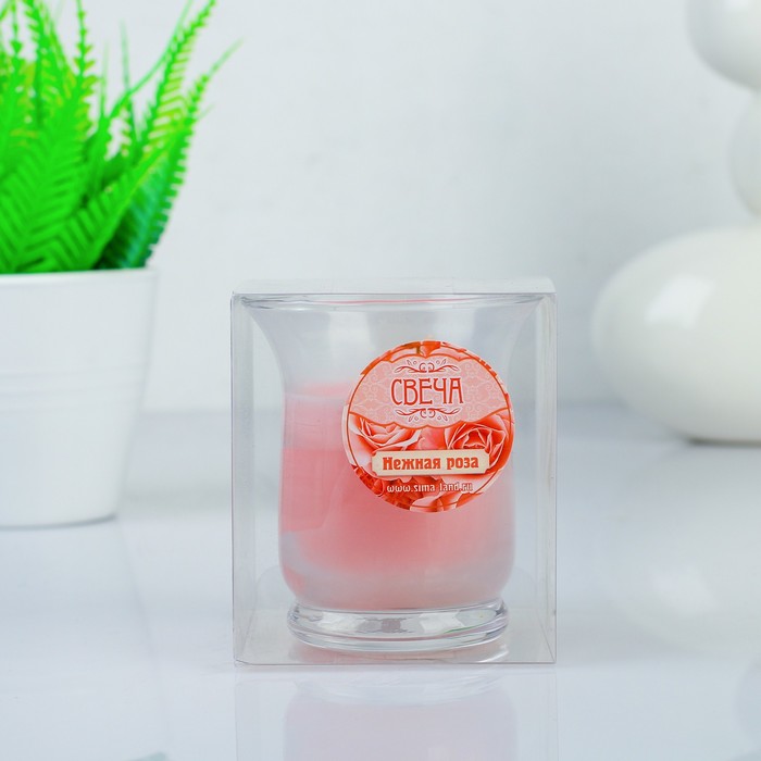 Свеча восковая "Романтика", аромат роза