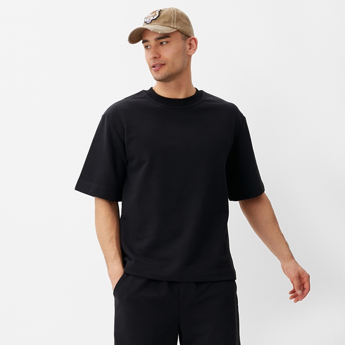 

Футболка мужская из органического хлопка MINAKU REGULAR FIT: цвет чёрный, р-р 46