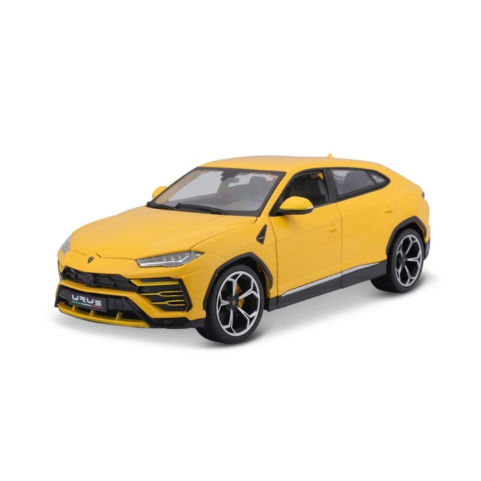 

Машинка Bburago Lamborghini Urus, Die-Cast, 1:18, цвет жёлтый, открывающиеся двери