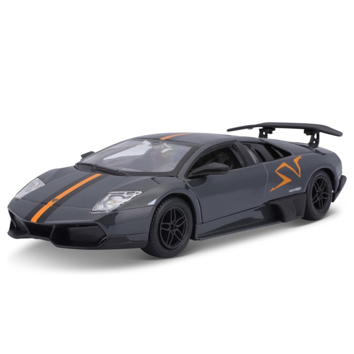 Машинка Bburago Murcielago Lp 670-4 Sv China Limited Edition, Die-Cast, 1:24, цвет серый