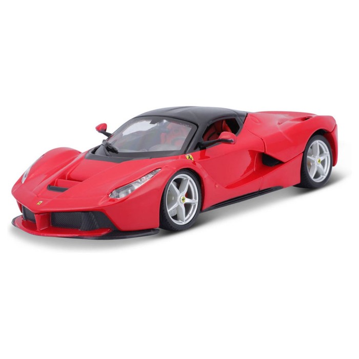 Машинка гоночная Bburago Ferrari Laferrari, Die-Cast, 1:24, цвет красный цена и фото