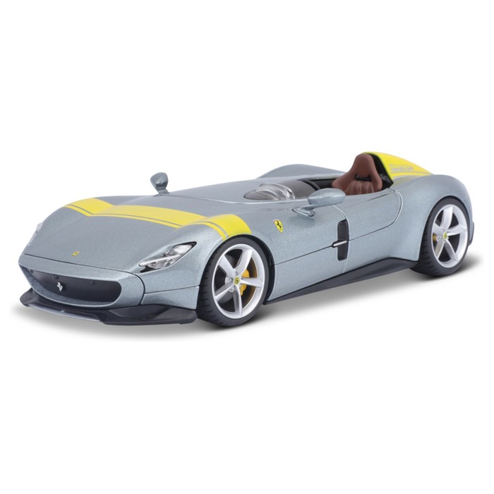 

Машинка гоночная Bburago Ferrari Monza Sp1, Die-Cast, 1:24, цвет серебристый, с принтом