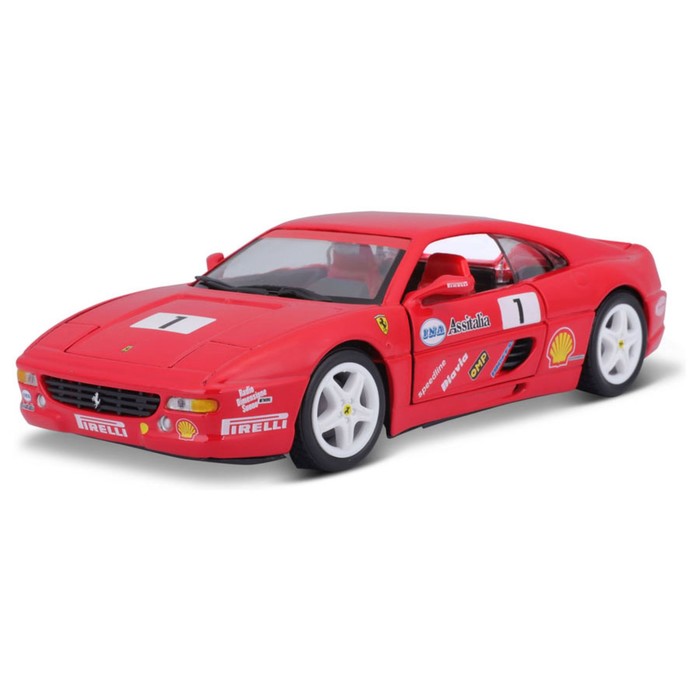 

Машинка гоночная Bburago Ferrari F355 Challenge, Die-Cast, 1:24, цвет красный
