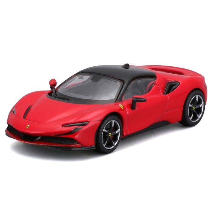 цена Машинка гоночная Bburago Ferrari Sf90 Stradale, Die-Cast, 1:43, цвет красный