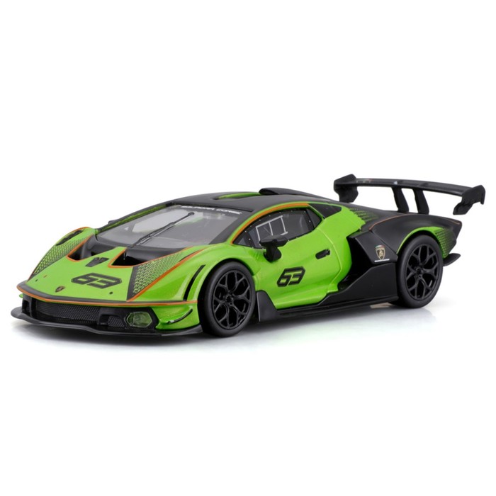 Машинка гоночная Bburago Lamborghini Essenza Scv12, Die-Cast, 1:32, цвет зелёный