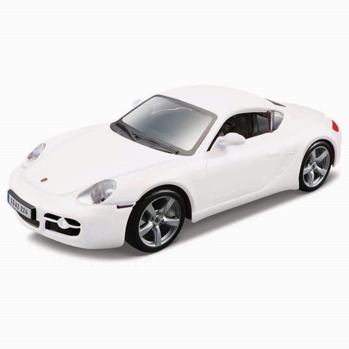 Машинка Bburago Porsche Cayman S, Die-Cast, 1:32, цвет белый